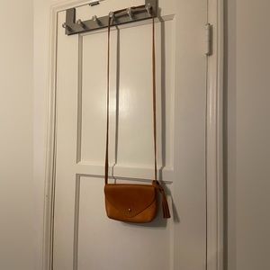 Leather Parker Clay Everly mini crossbody bag color Rust